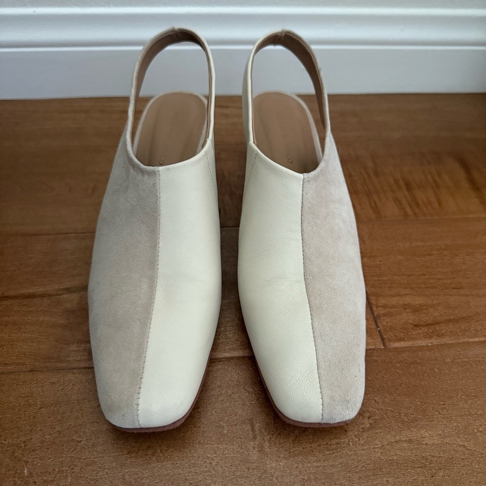 Huma Blanco Rita Split-Tone Slingback Kitten Heel… - image 5